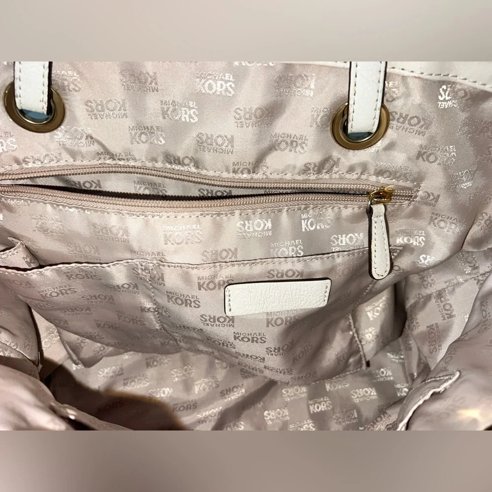 Michael‎ Kors Signature Jet Set Canvas Tote Shoulder Bag  Brown